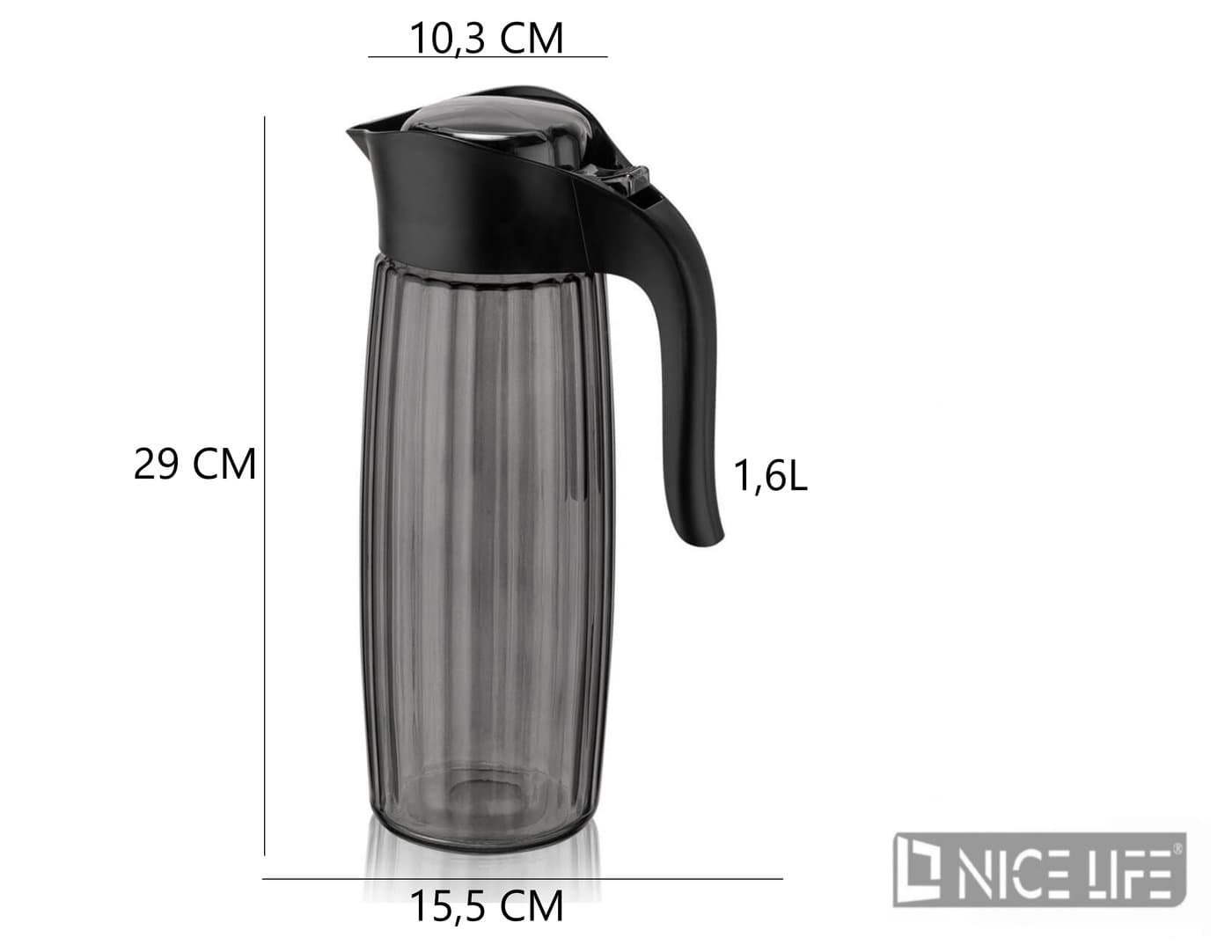 Dzbanek czarny 1,6 L C-00309
