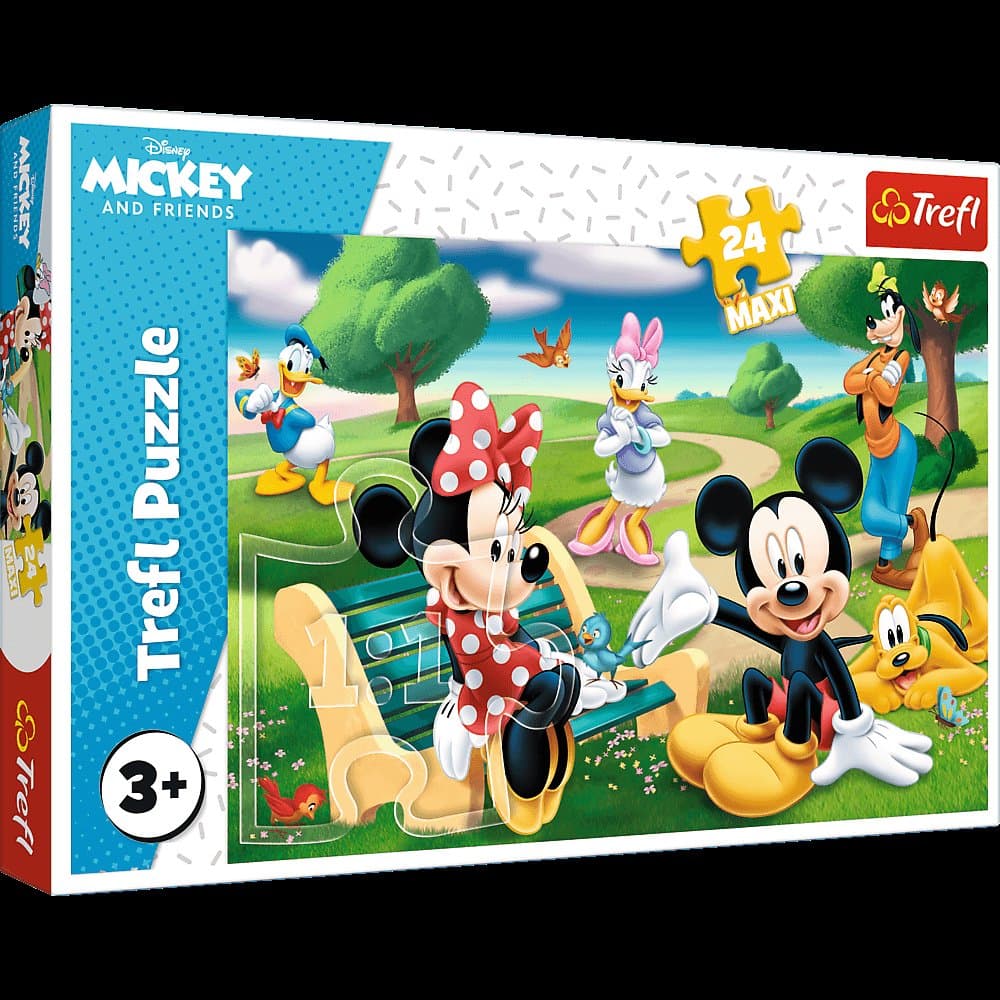 Puzzle 24 Maxi - Myszka Miki w gronie przyjaciół