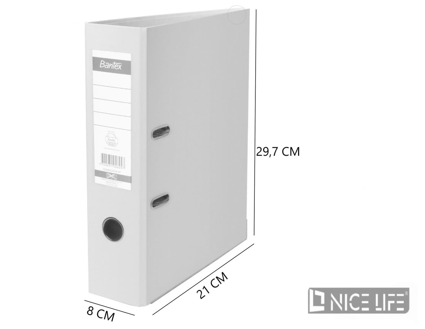 Segregator szynowy XXL A4/8 cm szary