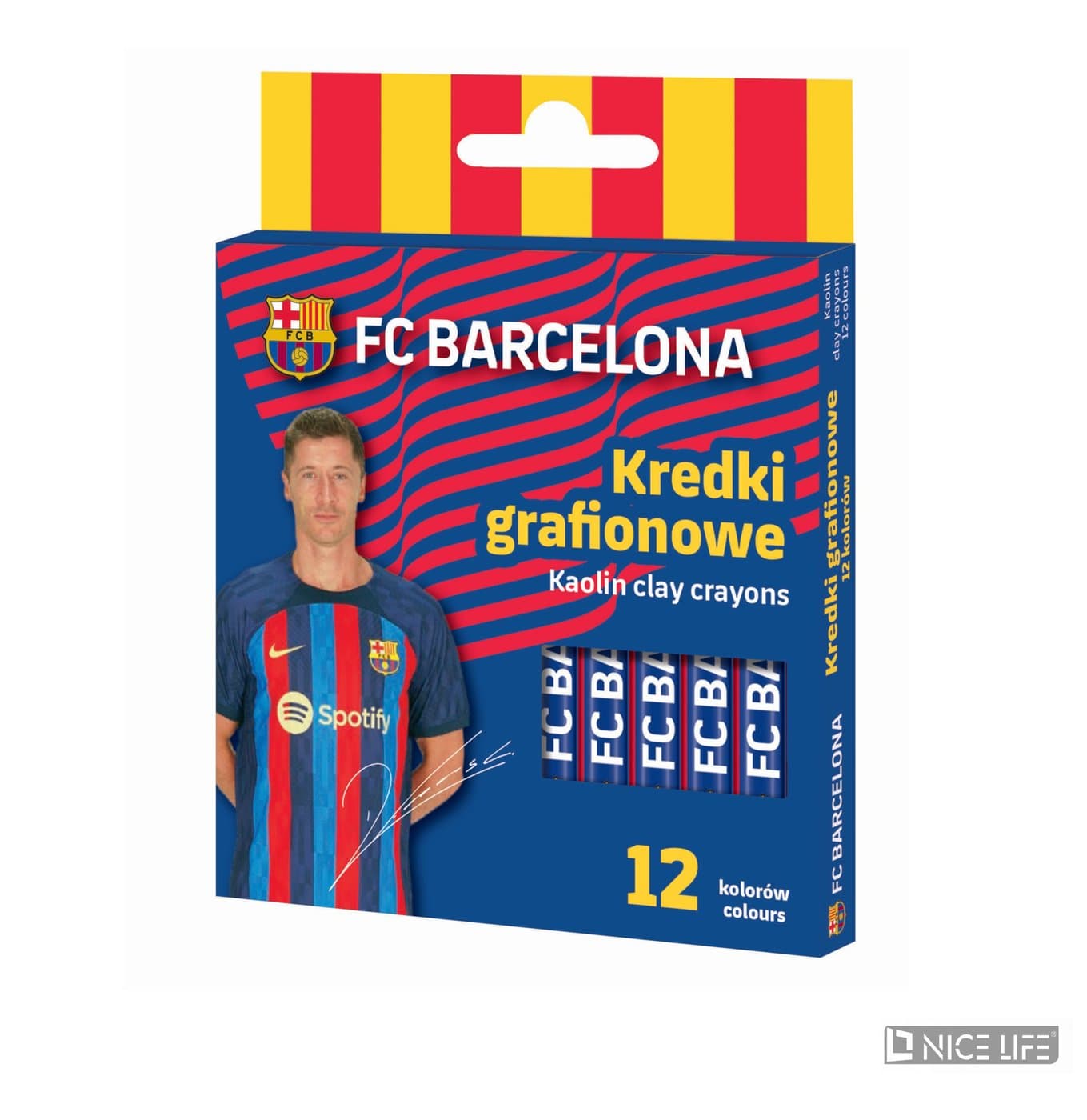 Kredki grafionowe okrągłe FC BARCELONA - 12 kol