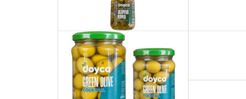 DOYCA Zielone oliwki koktajlowe 231–260, 320 ml