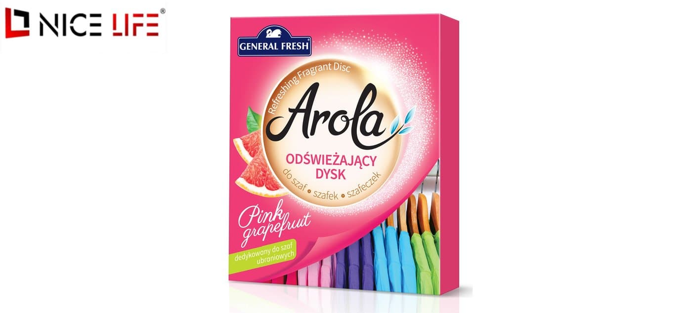 Odświeżający dysk do szafy - Arola - RÓŻOWY GREJPFRUT