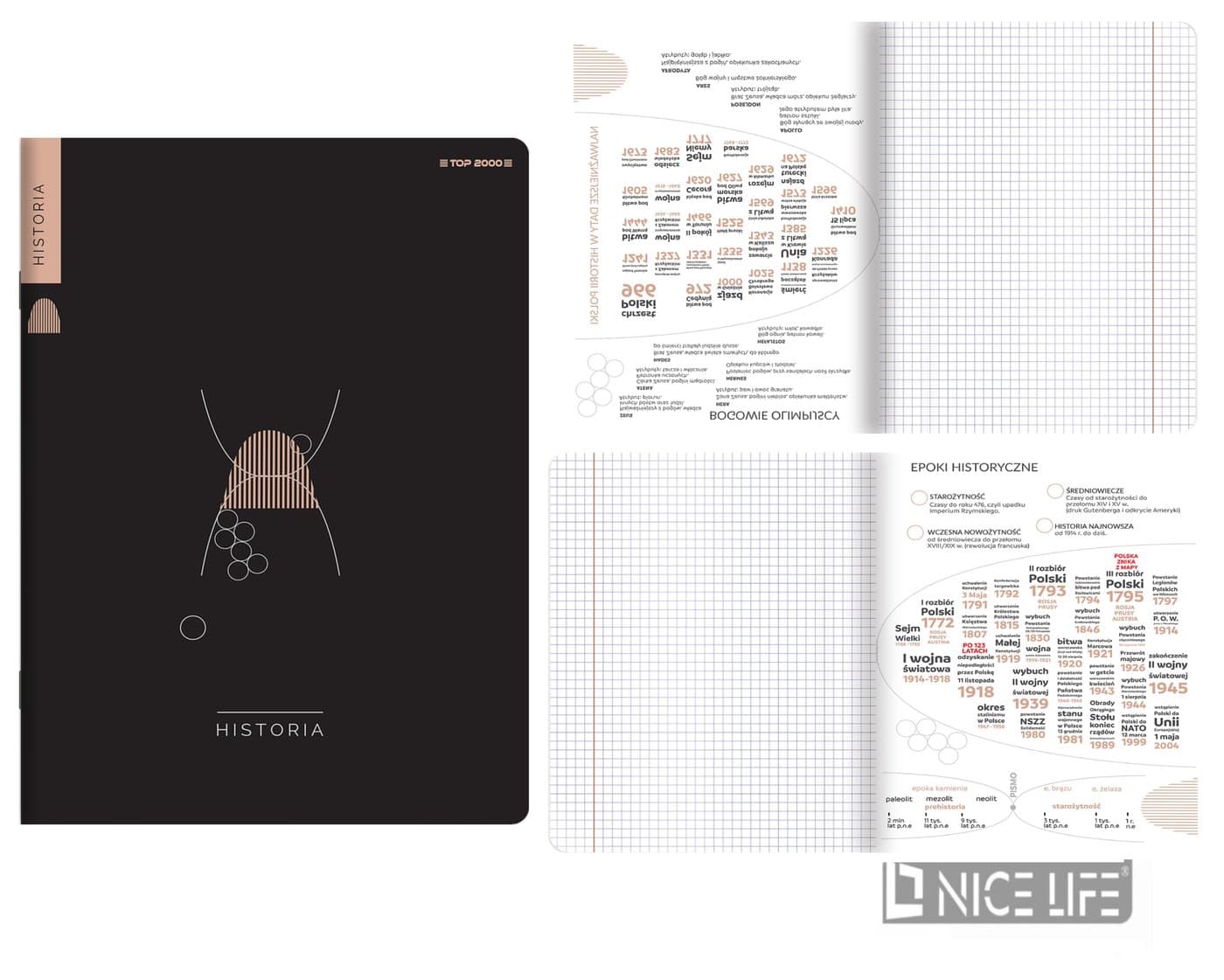 Zeszyt do historii A5/60k kratka, szkoła podstawowa