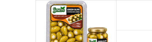 Sosero Zielone oliwki nadziewane serem 300 ml