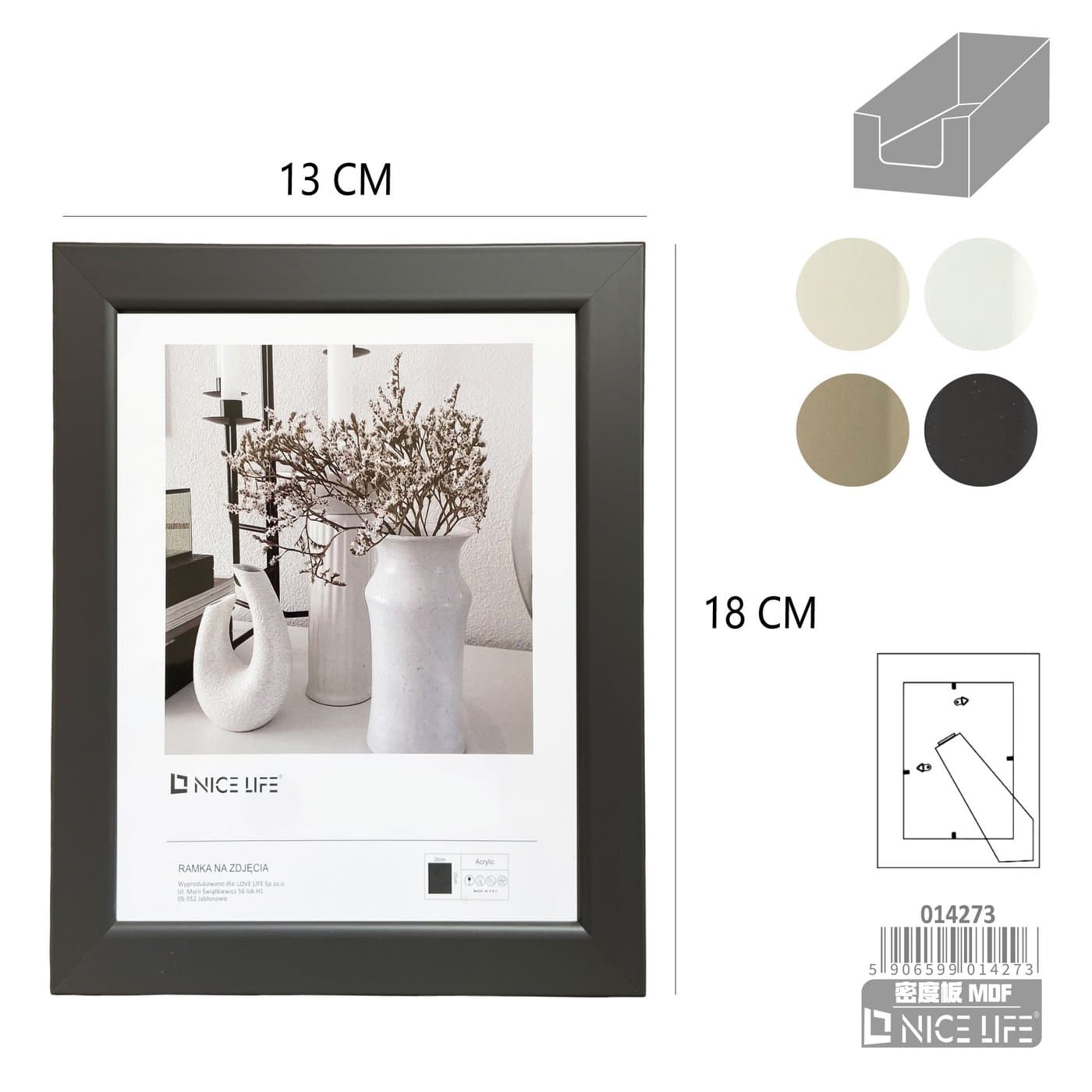 Ramka fotograficzna z prostokątnym otworem