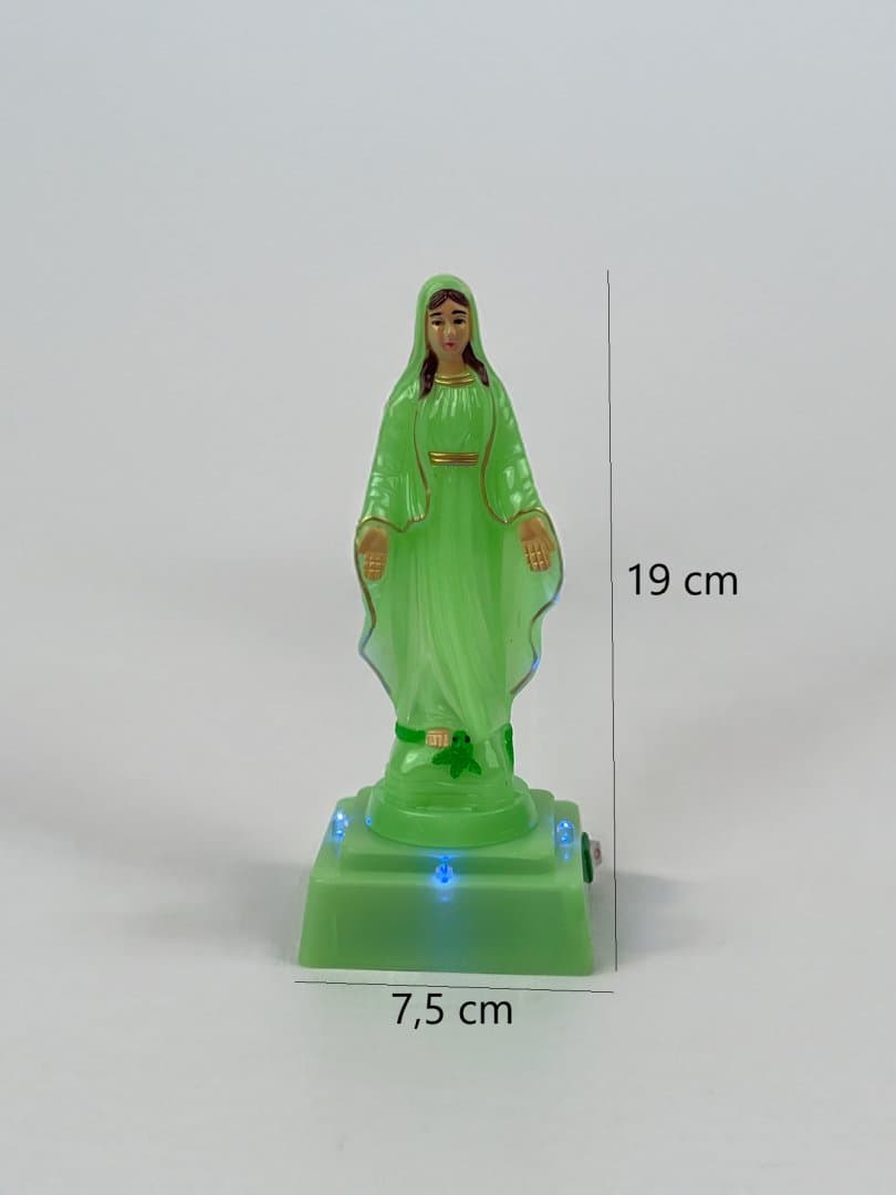 Figurka dekoracyjna z zielonym podświetleniem
