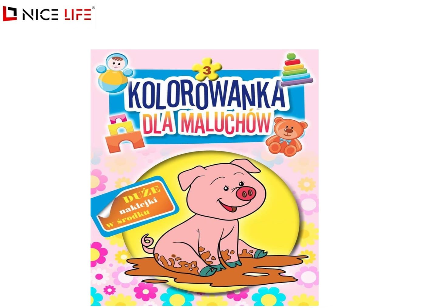 Kolorowanka dla maluchów 3 z motywem świnki