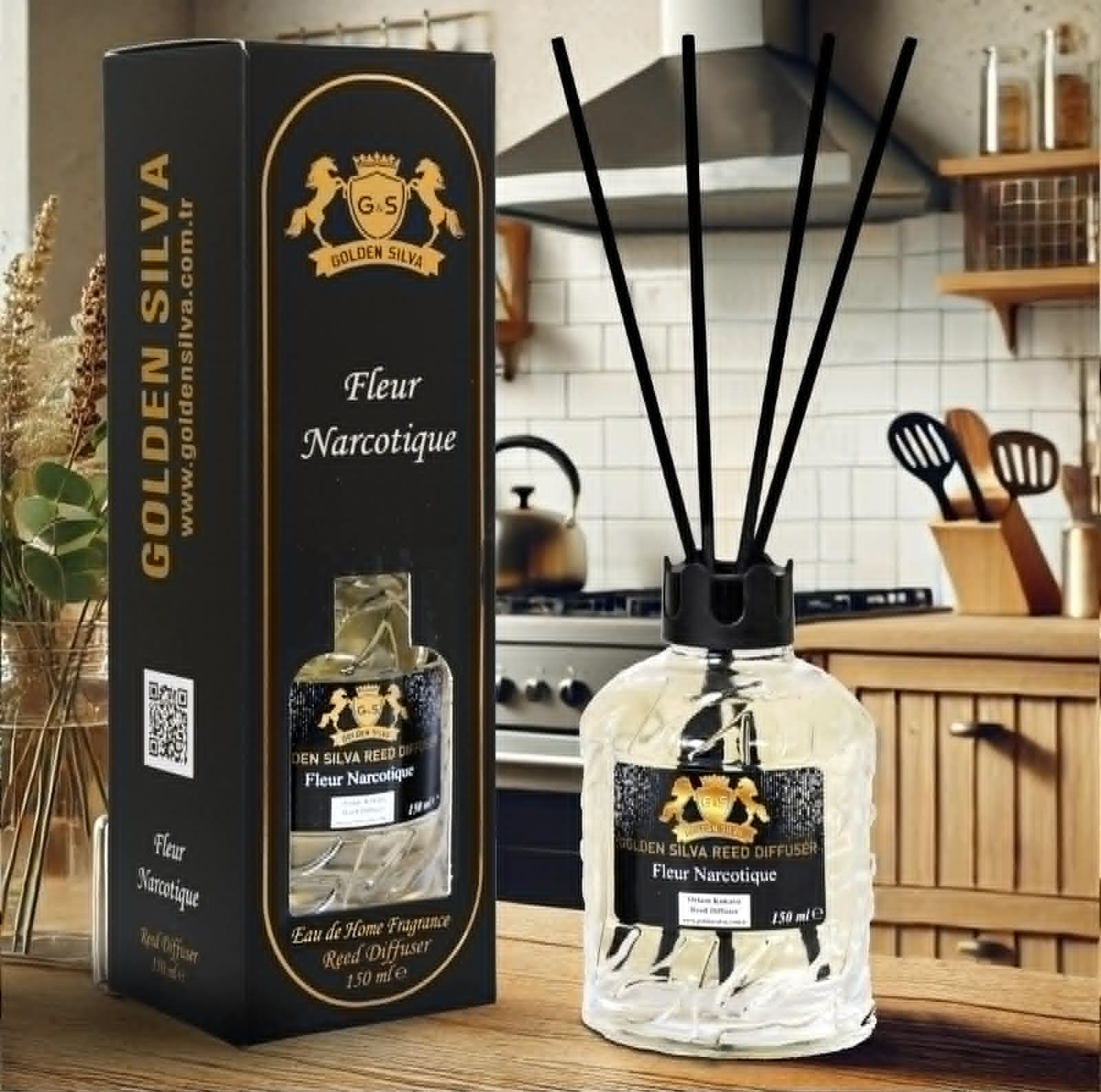 Dyfuzor zapachowy Golden Silva 150 ml – kwiatowo-owocowy