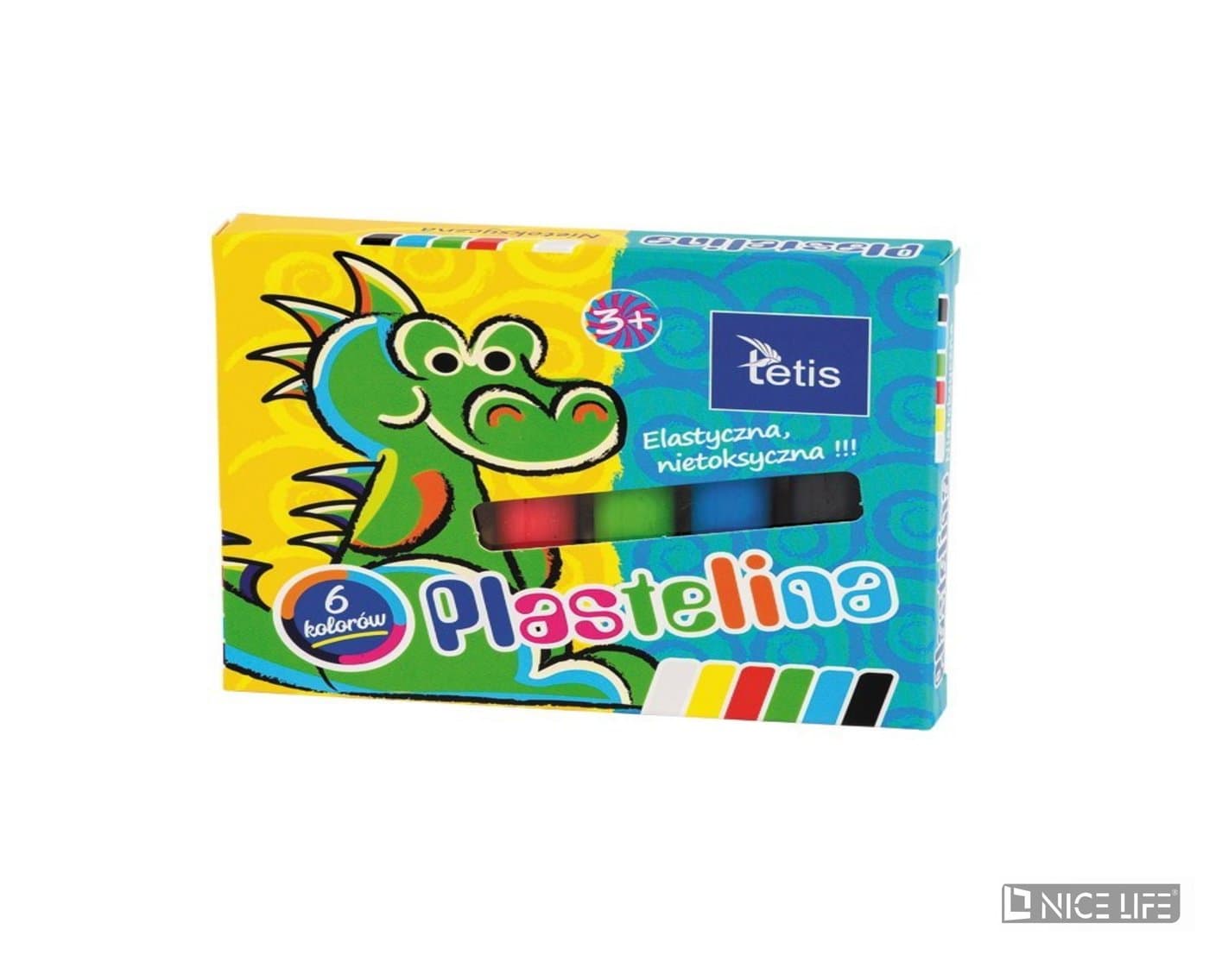 Tetis plastelina 6 kolorów po 15 g