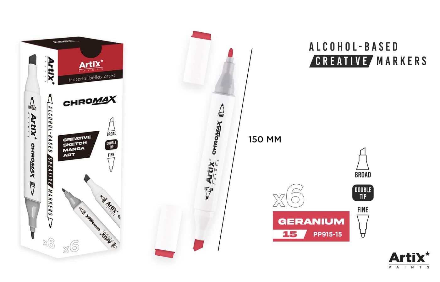 Marker dwustronny geranium
