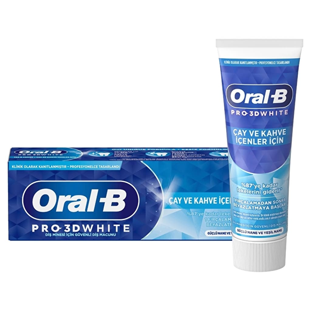 ORAL-B Pro 3D White kawa i herbata pasta do zębów 75 ml