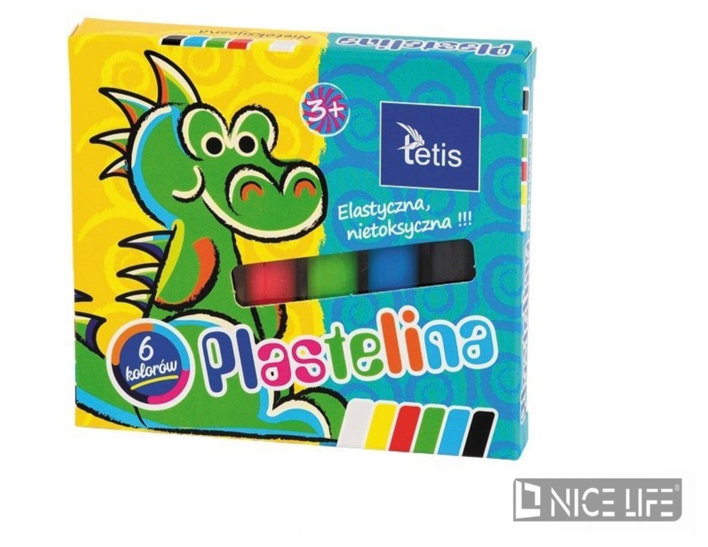 Plastelina 6kol. 15gTETIS