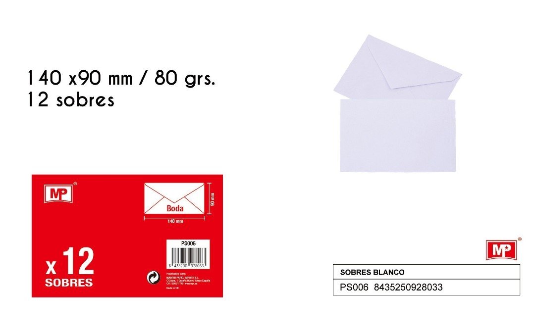 Koperta 140X90MM 12U