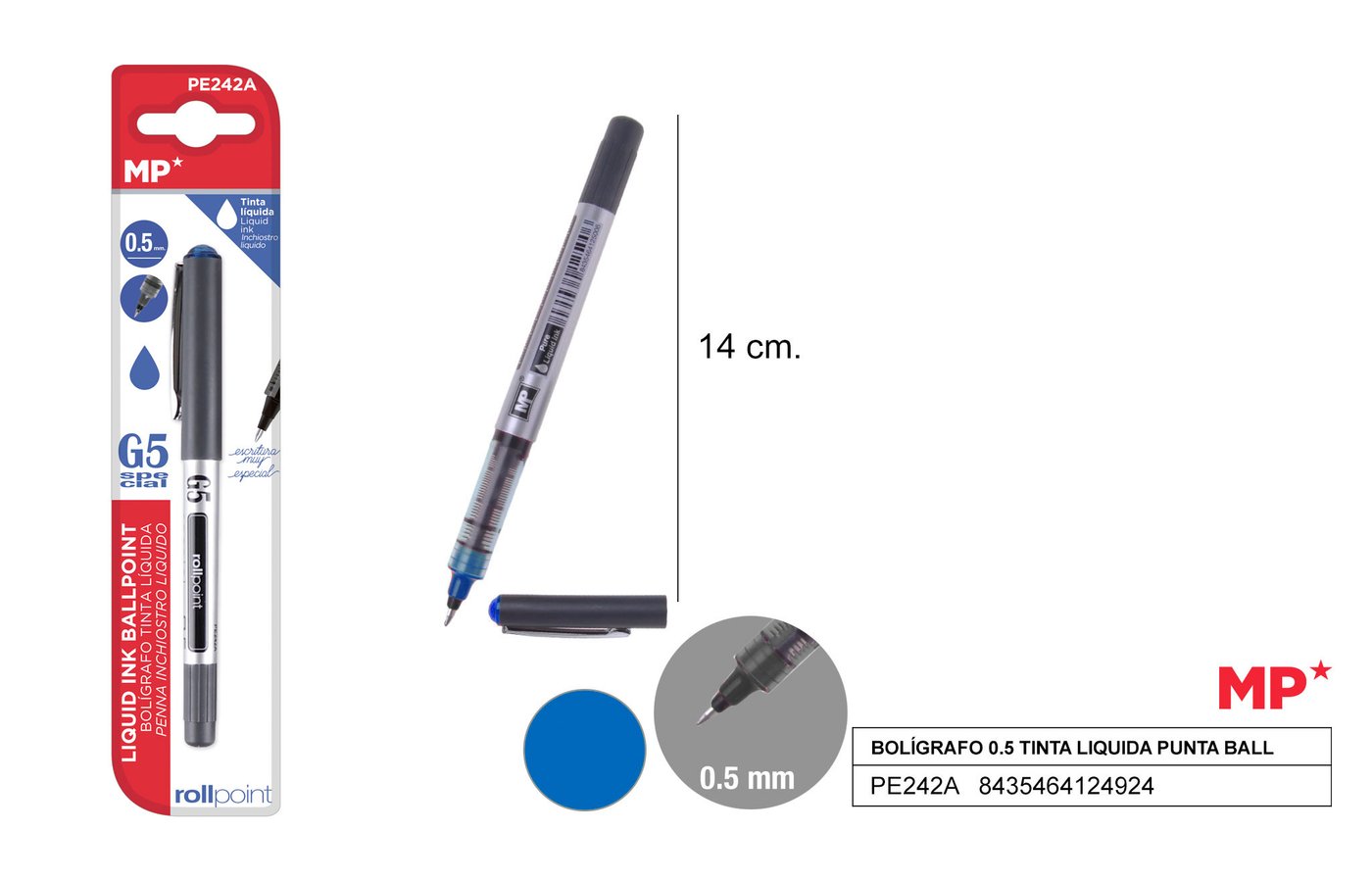 Cienkopis G5 0.5MM 1 sztopakowanie niebieski