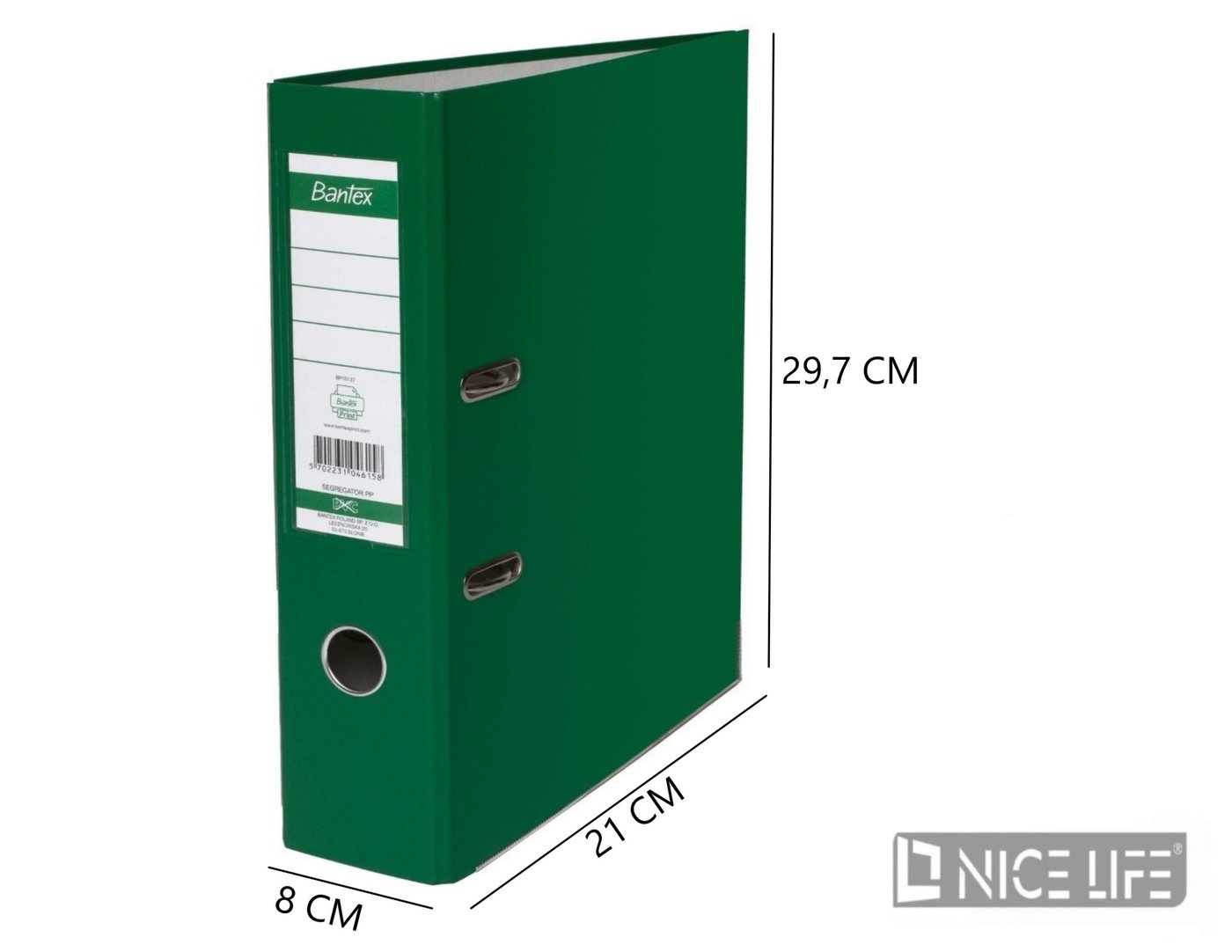 SEGREGATOR SZYNOWY XXL A4/8CM ZIELONY