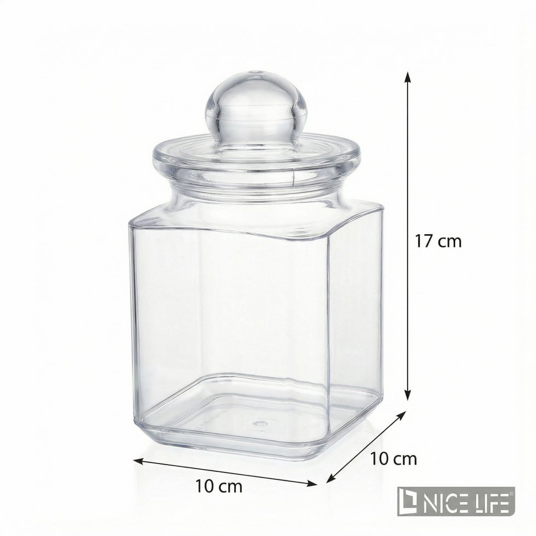 Pojemnik kwadratowy z przykrywką 0,9 L
