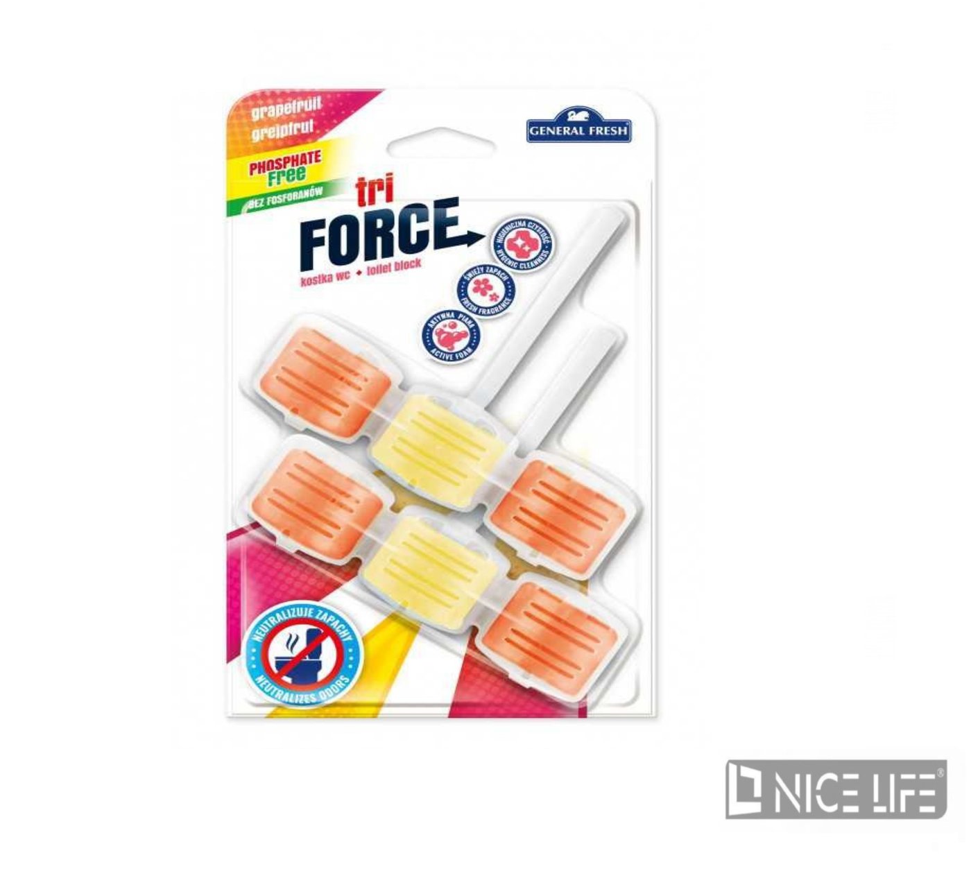 Kostka wc - Tri-Forcex2 GRAPEFRUIT