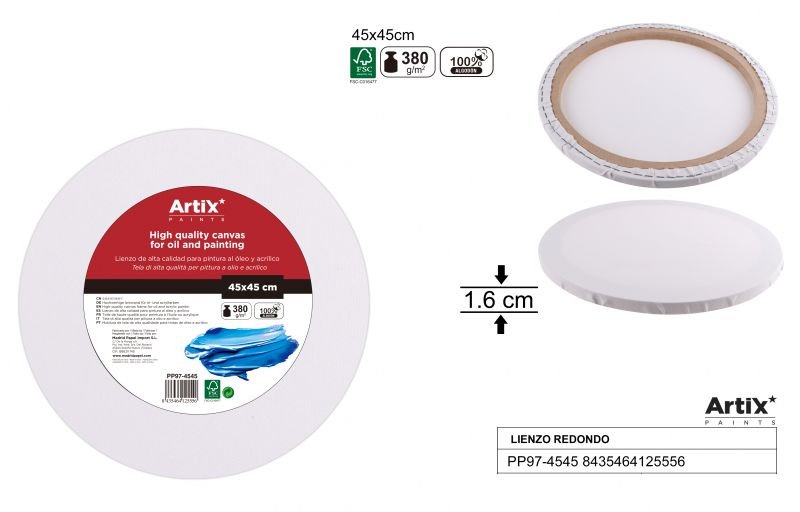 Podobrazie okrągłe 45X45X1.6CM 380G/m2