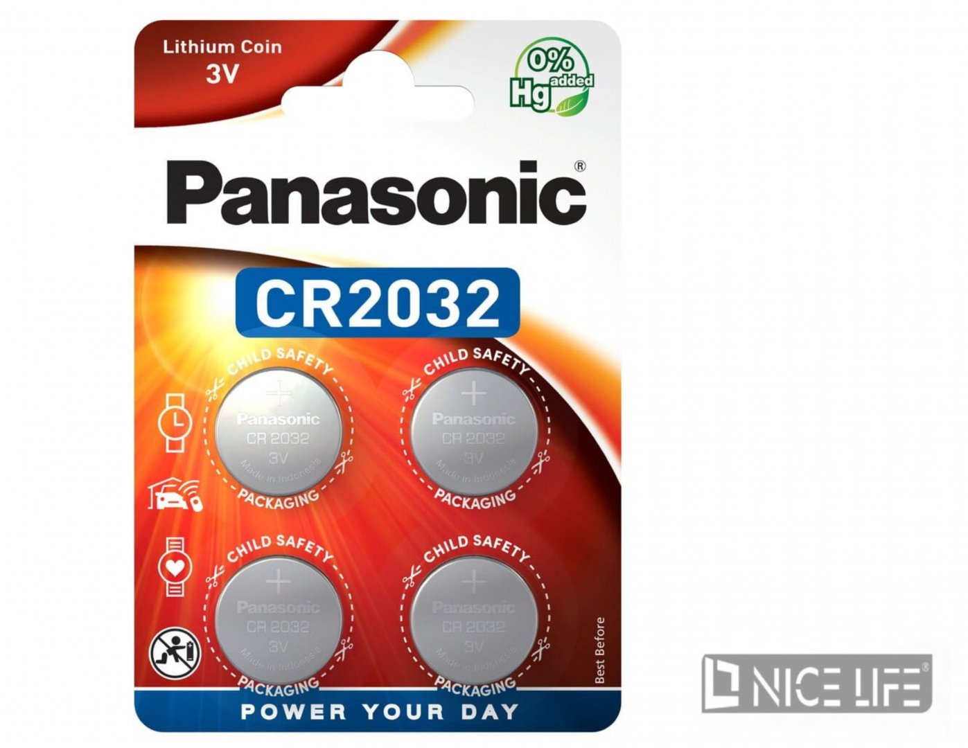 BATERIA LITOWA PANASONIC CR2032 3V 4BP
