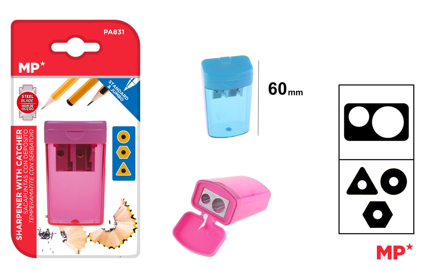 Temperówka z pojemnikiem 6cm