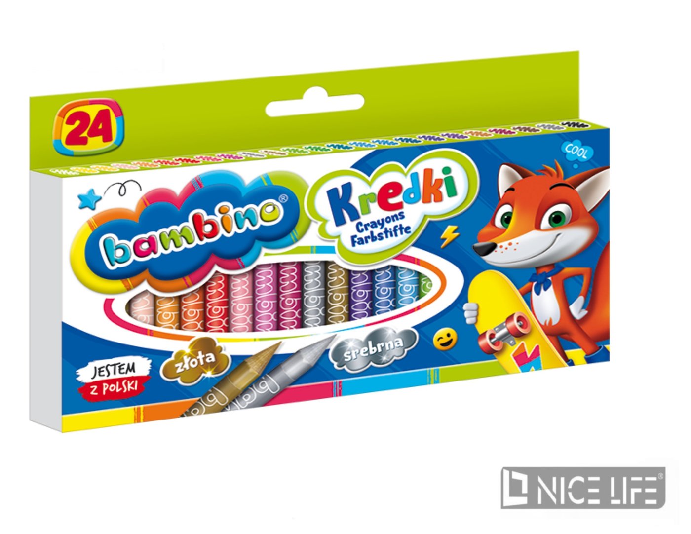 Kredki świecowe BAMBINO 24 kol.