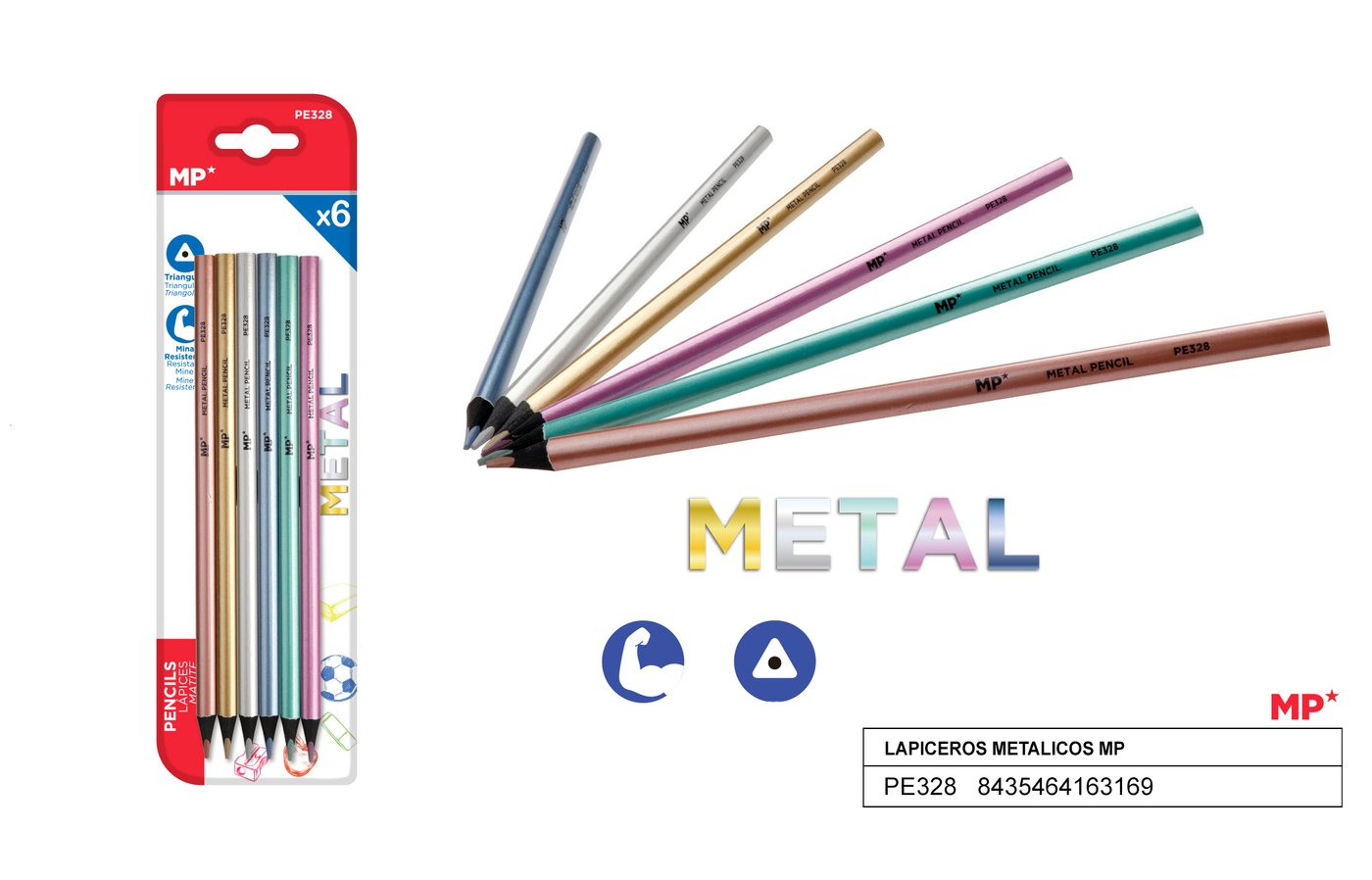 Kredki metaliczne
