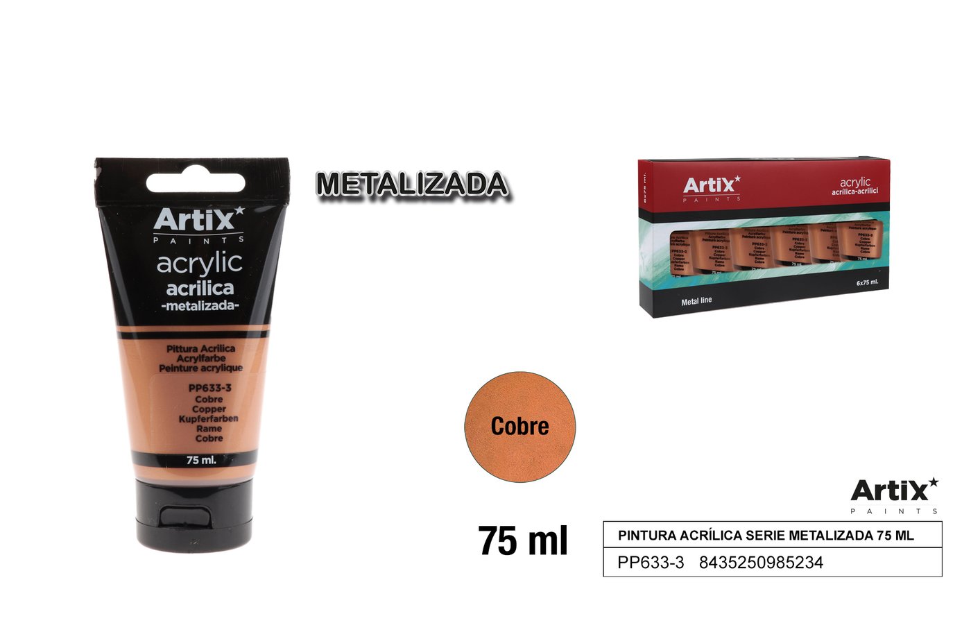 Farba akrylowa 75ml miedziana