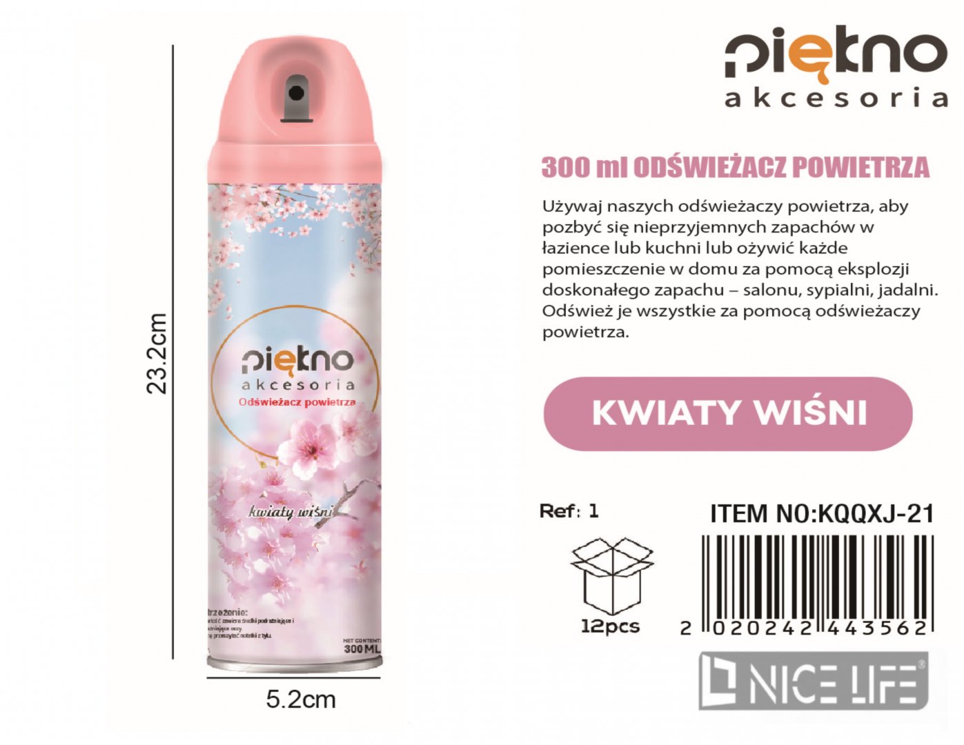 300ml Odświeżacz powietrza -Kwiaty wisni