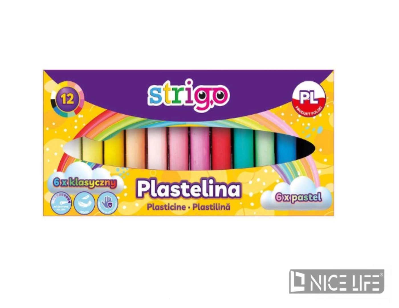 Plastelina STRIGO 12 kolorów