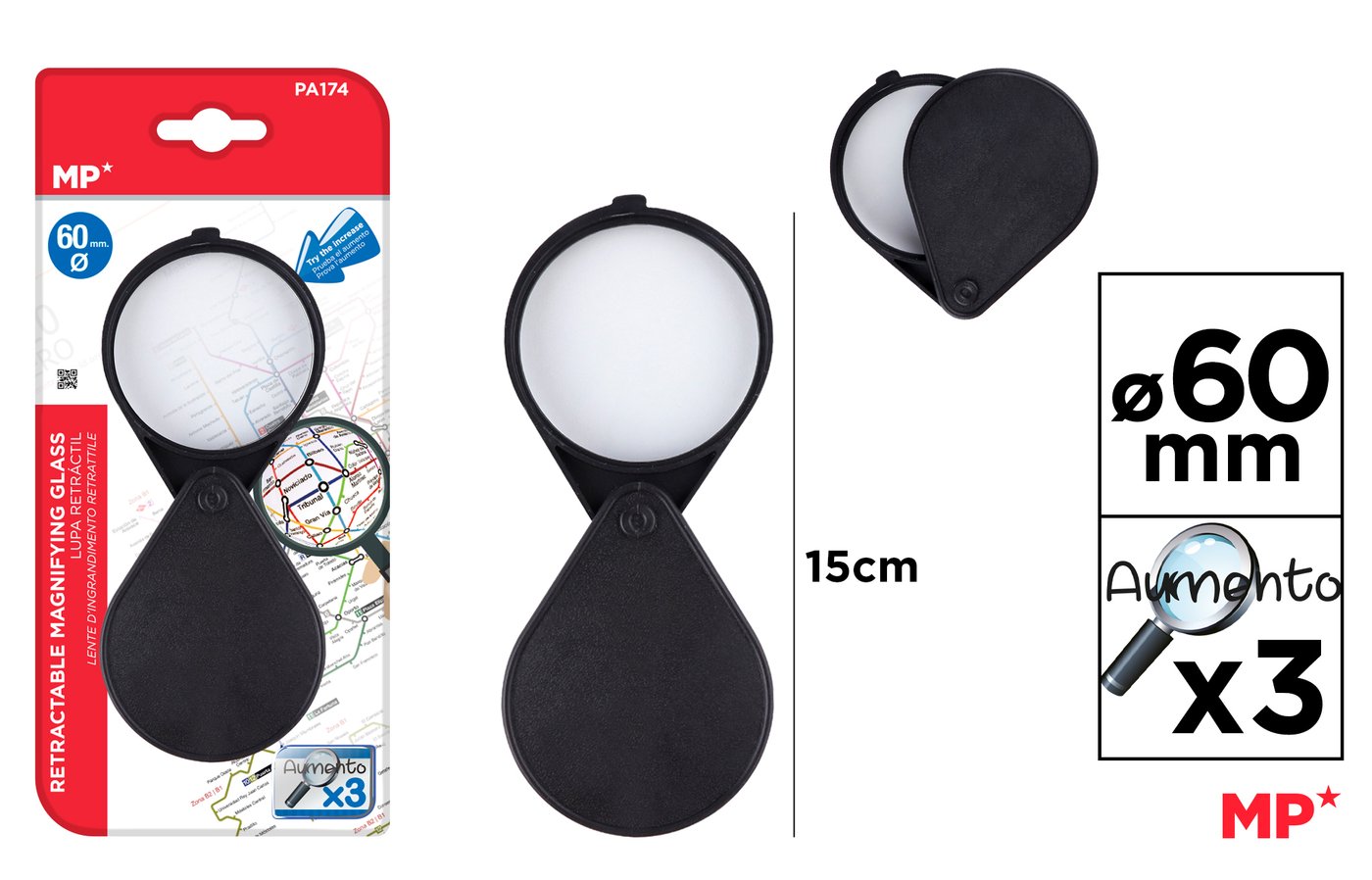 Lupa składana 60MM MP