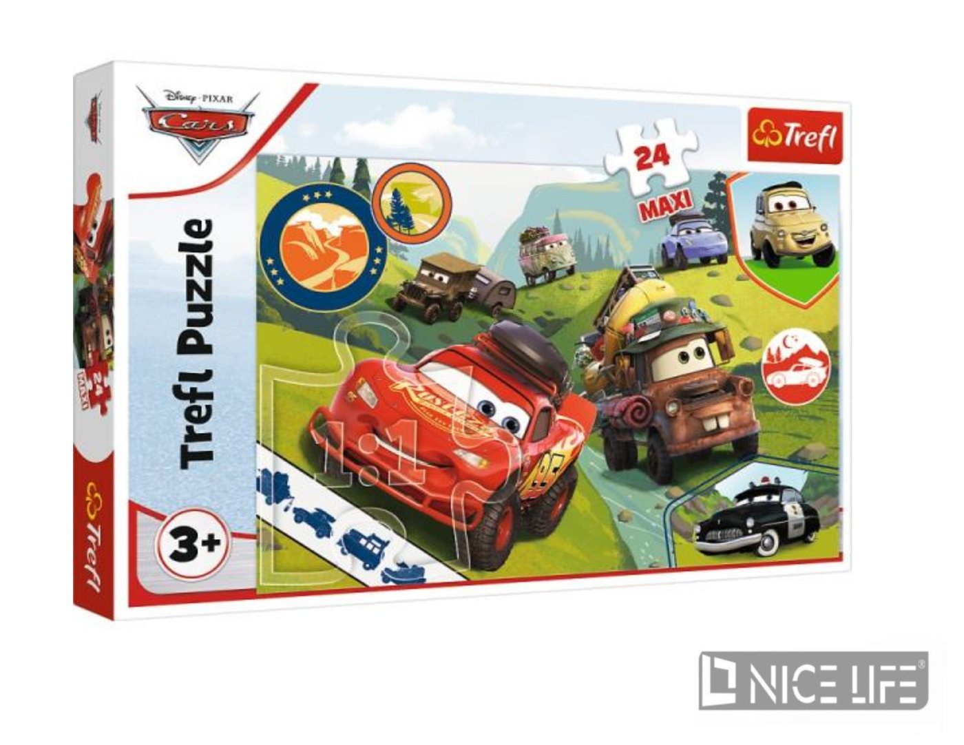 Puzzle 24 MAXI - Wesołe auta Disney Cars 3