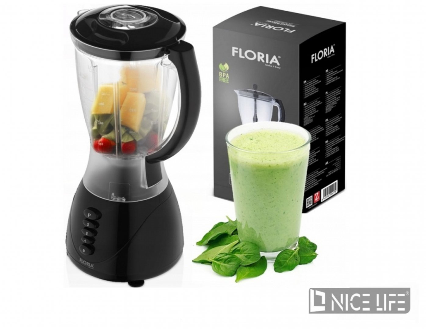 Blender elektryczny 1.5L Czarny ZLN3080