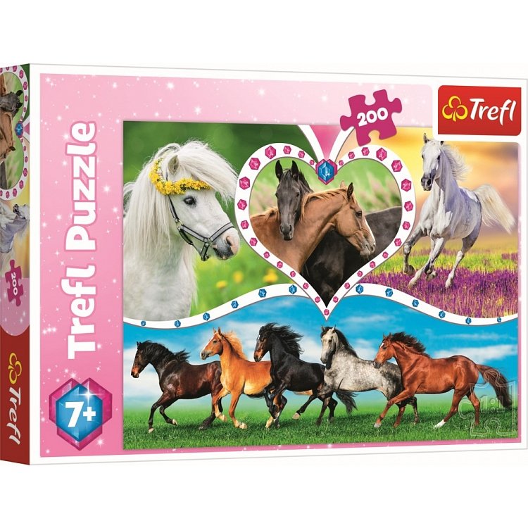 PUZZLE 200 PIĘKNE KONIE