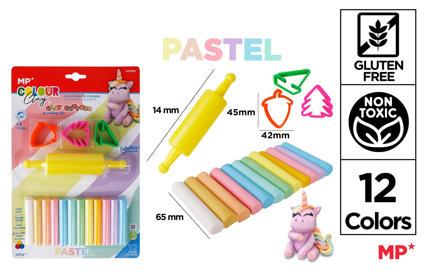 Plastelina z akcesoriami Pastel