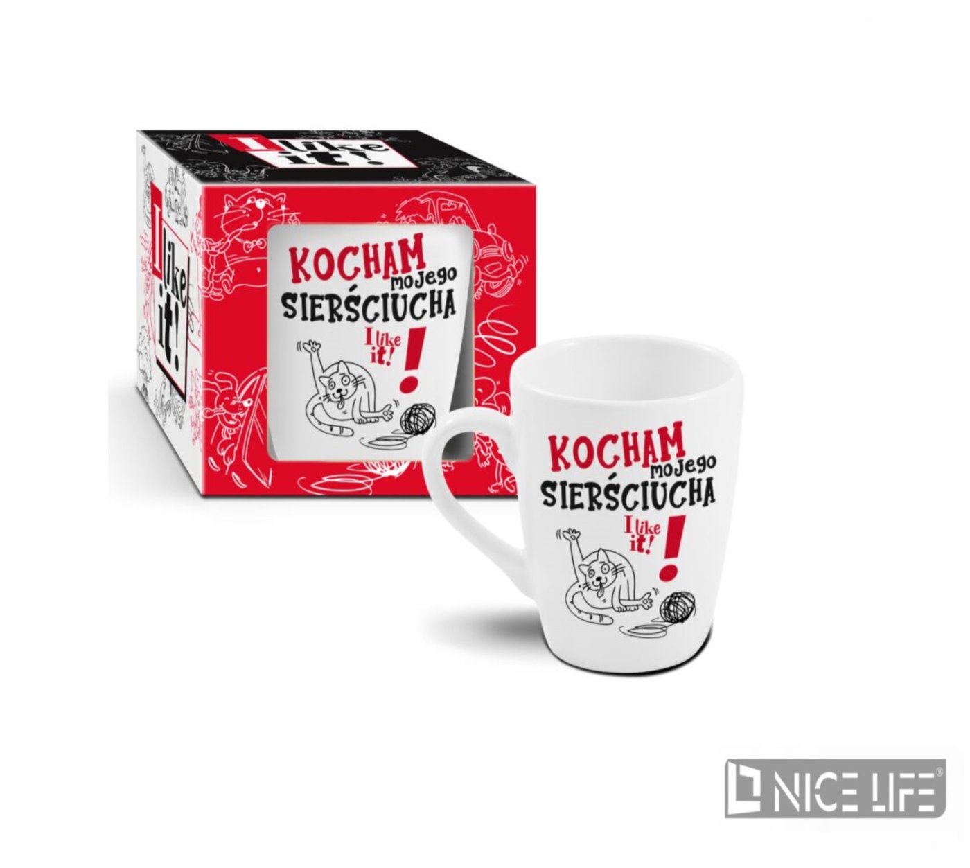 I LIKE IT - Kubek baryłka 300ml Kocham mojego sierściucha