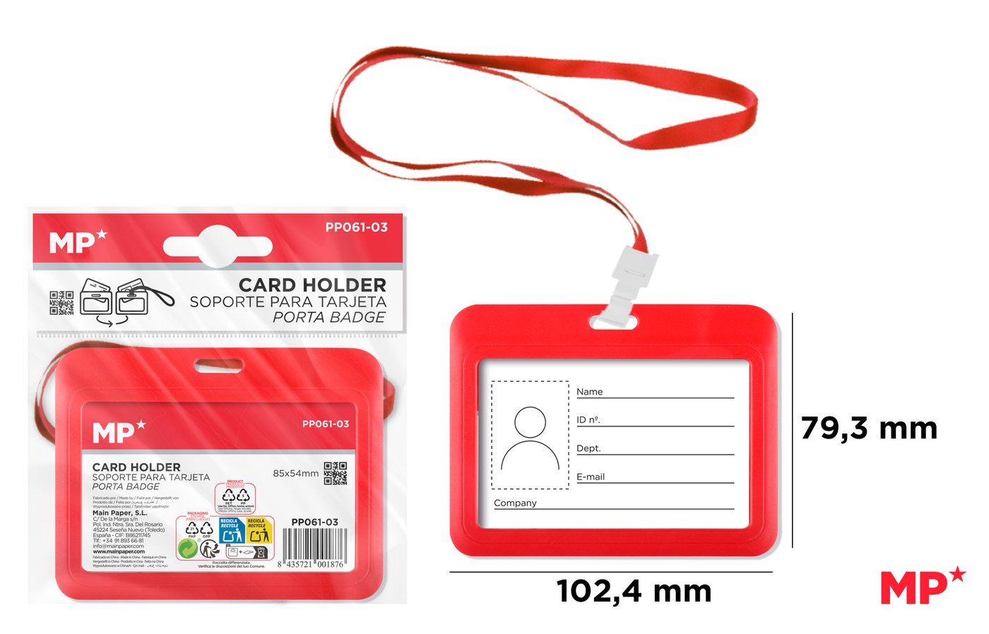 Identyfikator holder z taśmą