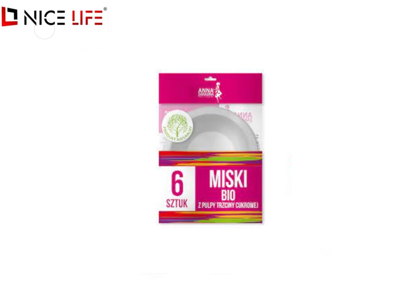 AZ Miski BIO z pulpy trzciny cukrowej 6 szt