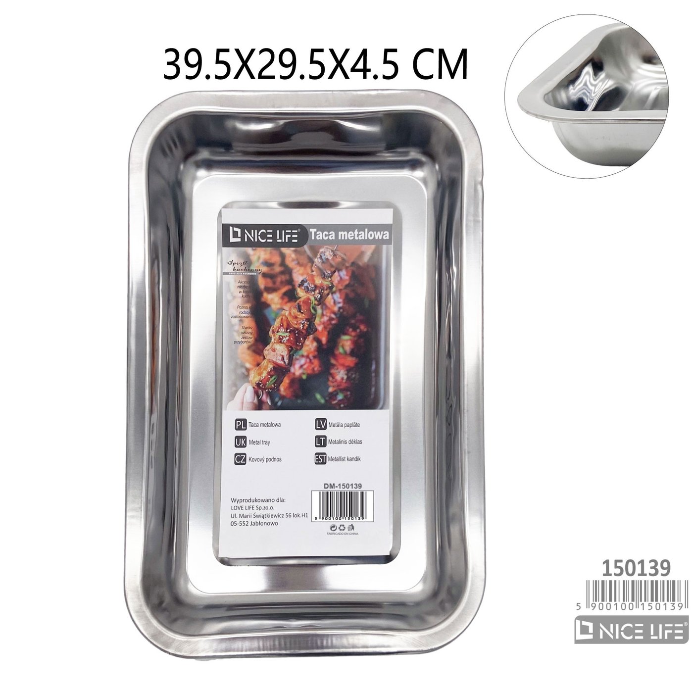Taca metalowa 40x30*4.8cm