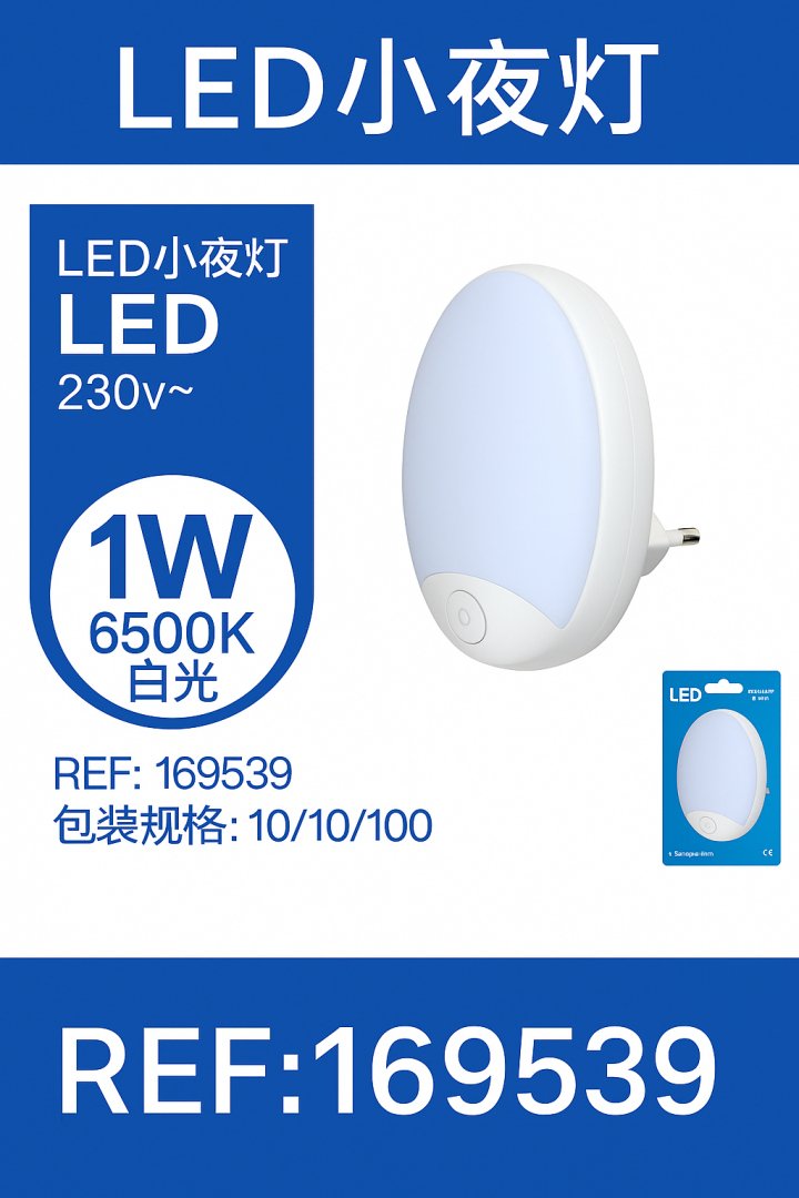 NIGHT LED LIGHT 1W zimne światło