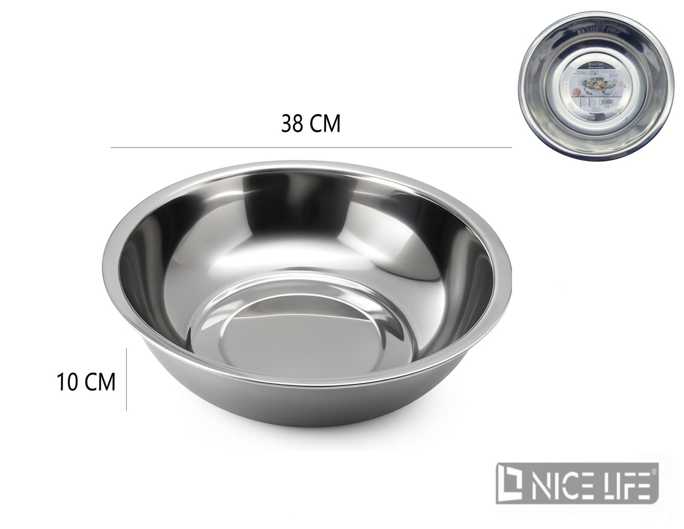 Miska metalowa 38 cm