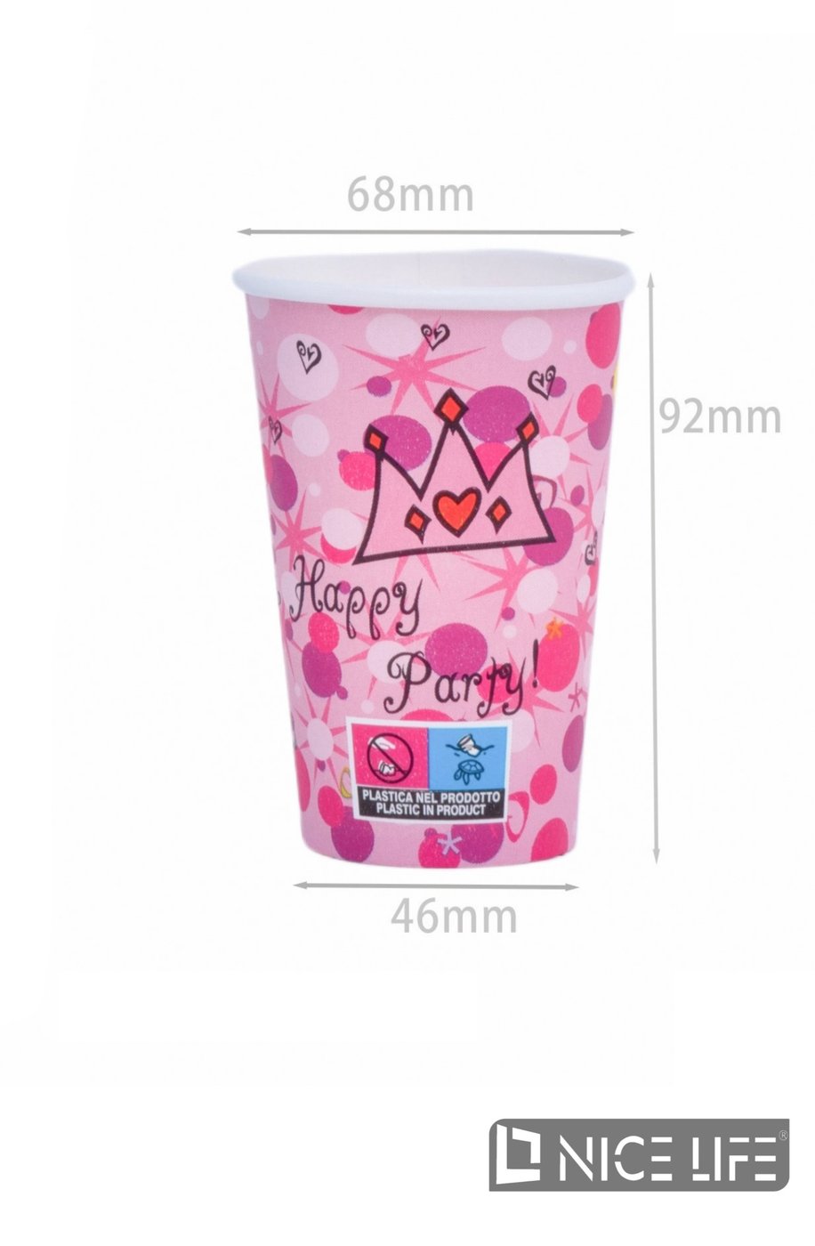 Kubeczki papierowe 210 ml (40 szt) - KORONA SISI