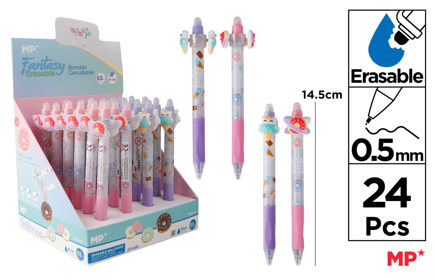 Zestaw długopisów ścieralnych 48 sztopakowanie