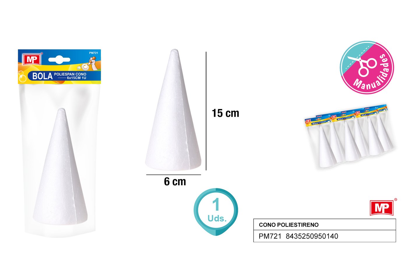 Stożek piankowy 6*15CM 1szt./opakowanie