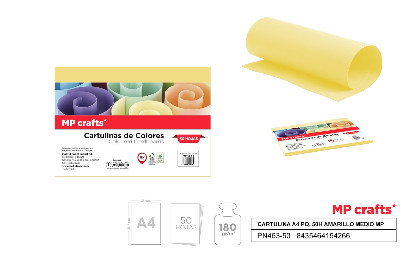 Papier techniczny żółty A4 50 ark.
