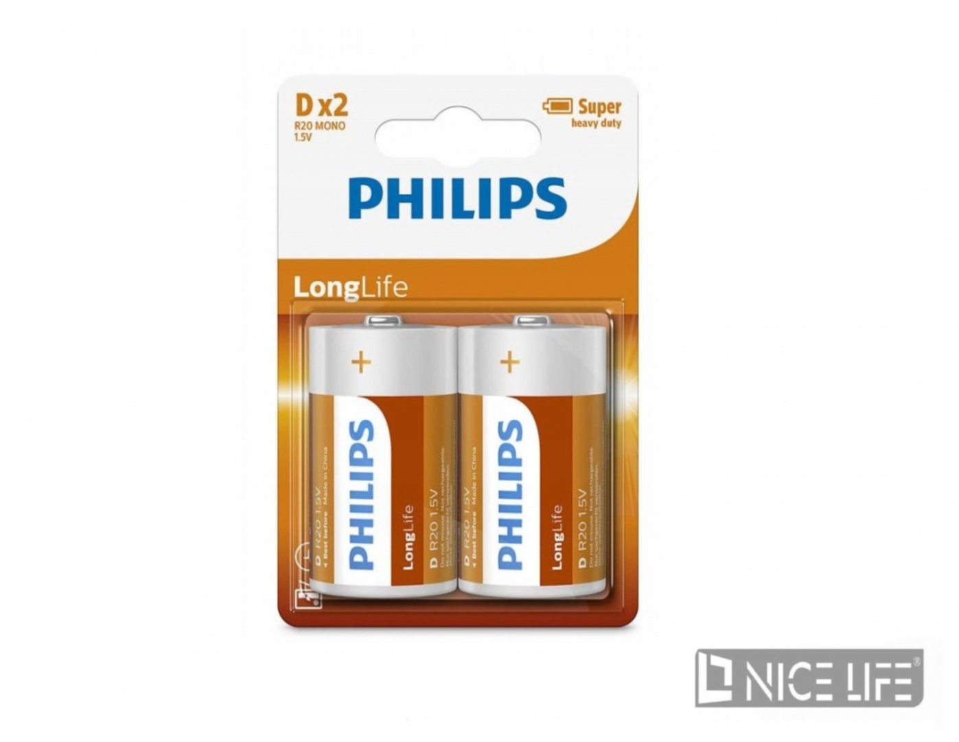 Baterie PHILIPS ZINC CHLORIDE R20 2B D