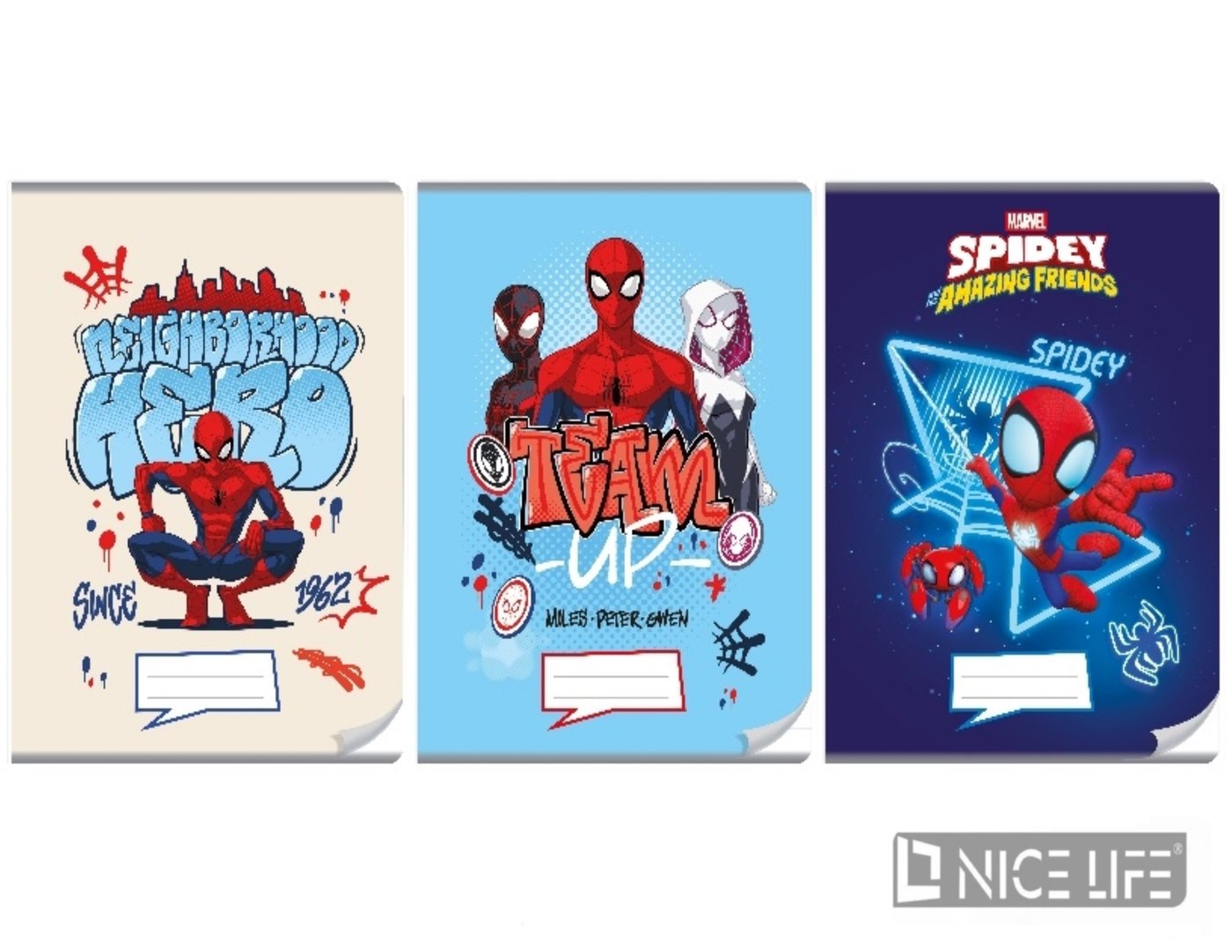 Zeszyt A4/32k. Kolorowe trzy linie / SPIDER MAN