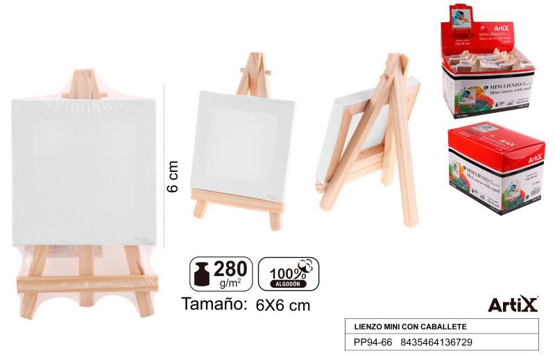 Podobrazie MINI + sztaluga 6X6CM 280G/m2 ARTIX
