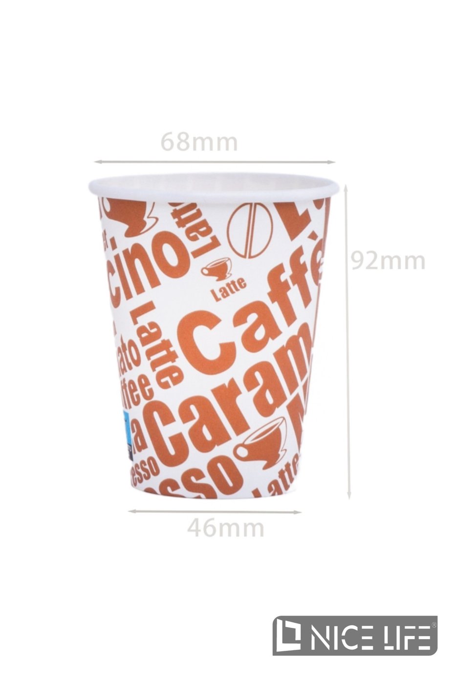 Kubeczki papierowe 210 ml (40 szt) - KAPPUCINO