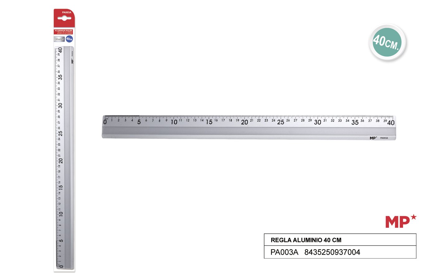 Linijka aluminiowa 40CM MP