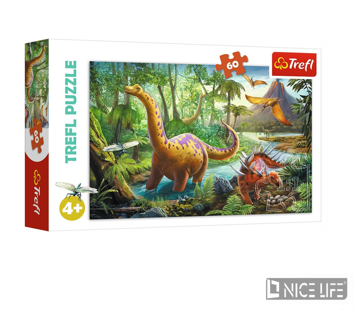 Puzzle 60el WĘDRÓWKA DINOZAURÓW